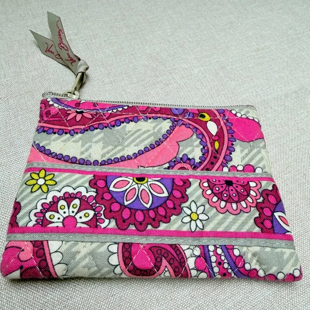 Vera Bradley Quilted Paisley Meets Plaid Small Wallet Pouch